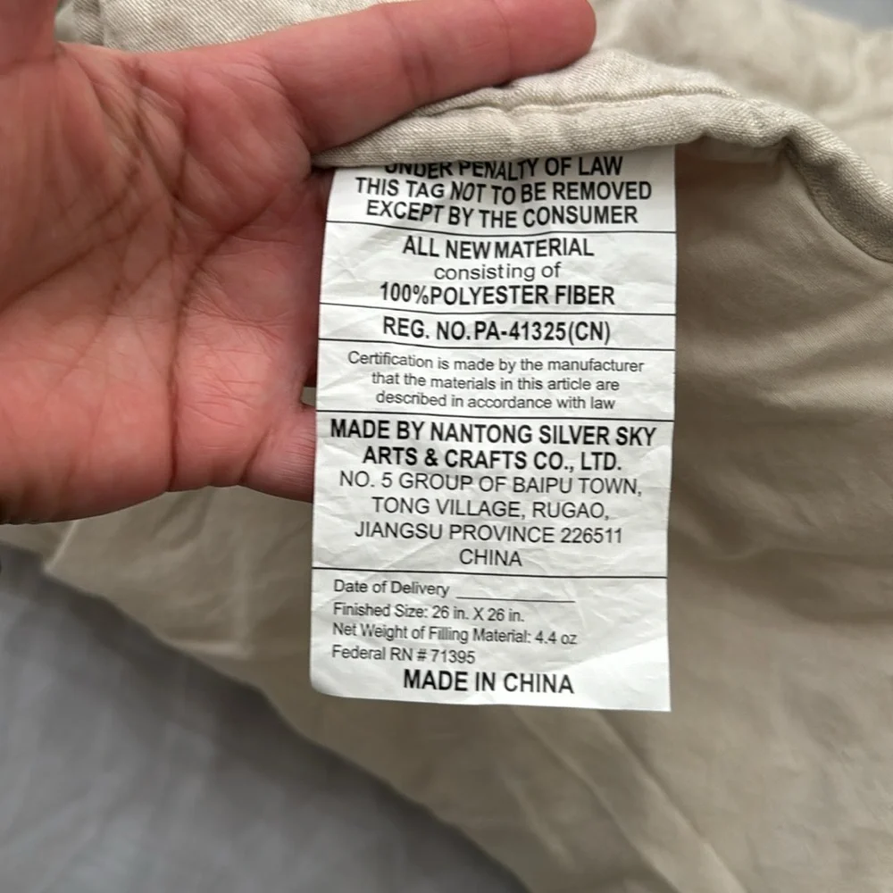 West elm European Flax Linen Tack Stitch Shams set sz 26x26